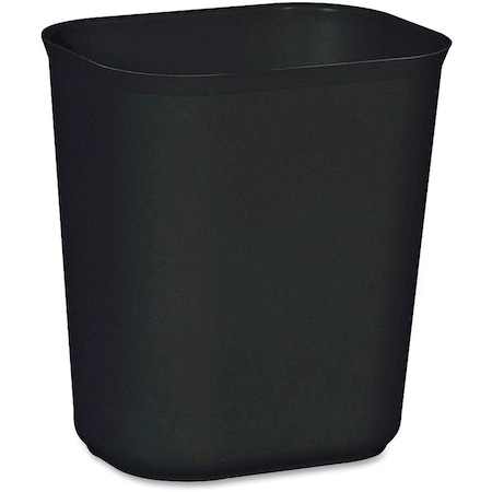 Rubbermaid Commercial 3.50 gal Rectangular Fire-Resistant Wastebasket, Black, Fiberglass, 8.3 in RCP254100BK